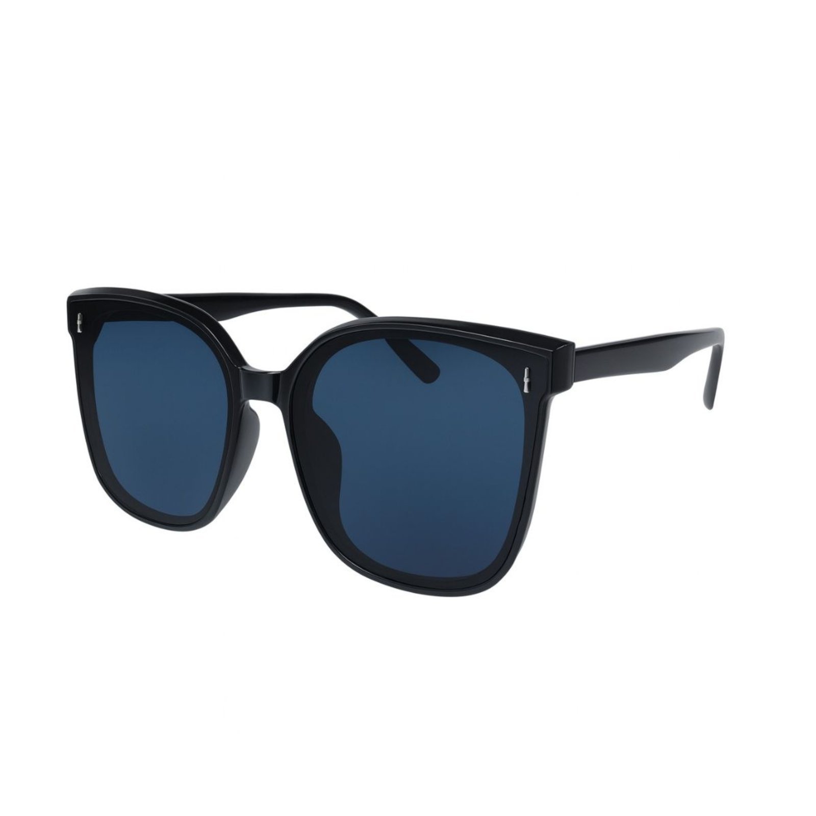 Óculos de Sol Preto Clássico Lente Azul UV400 Masculino