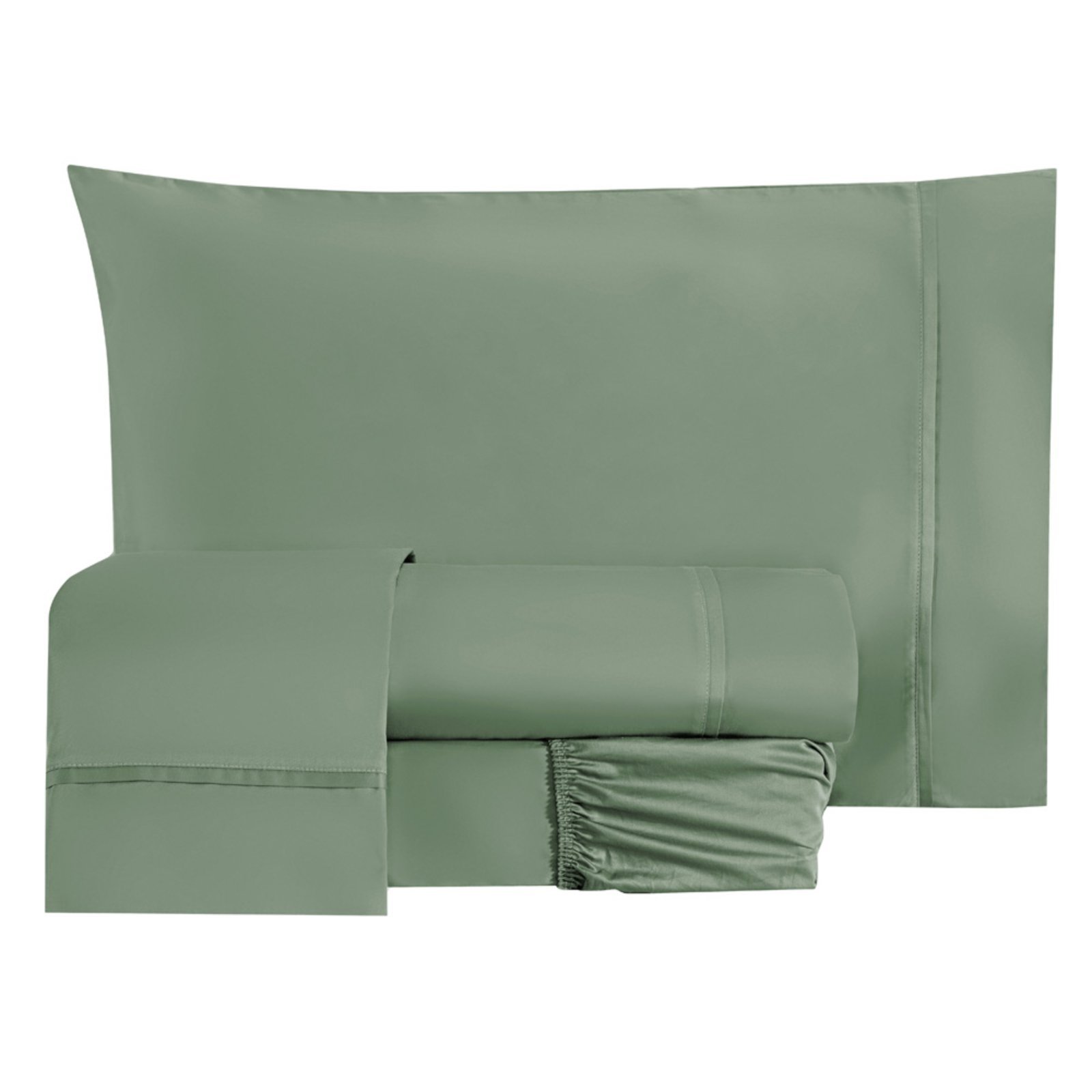 Jogo Cama Lençol Casa Scarpa Essencial Casal Micropercal 200 Fios 4 Peças - Verde Esmeralda