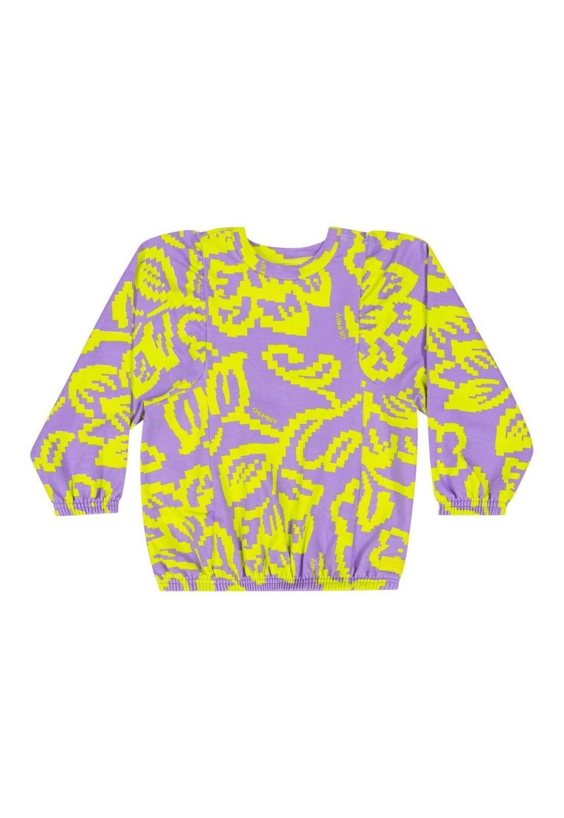 Infantil - Blusão Estampado Menina Quimby Roxo