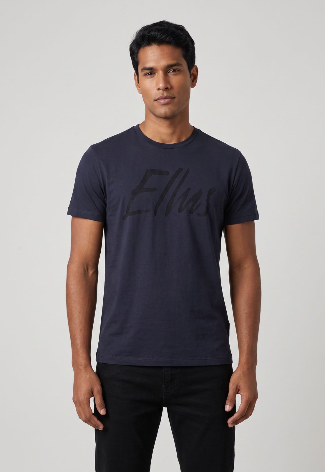 Camiseta Masculina Ellus Cotton Fine Maxi Azul-marinho