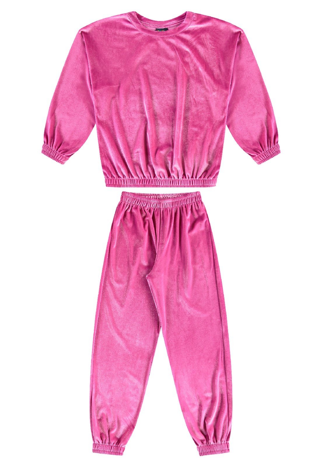 Vista 2 Infantil - Conjunto em Veludo Guloseima rosa GULOSEIMA rosa