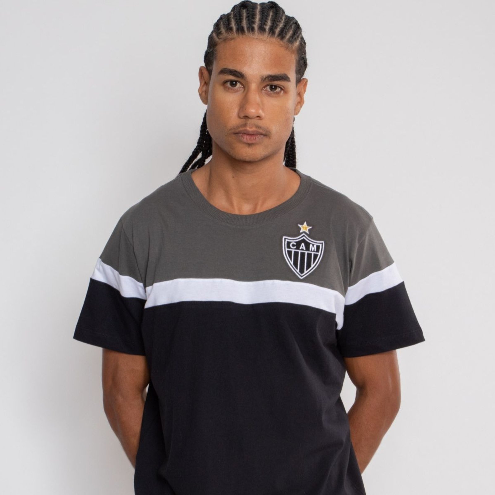 Camiseta Atlético Mineiro Oficial Mineirada Urbana Surf Center Chumbo