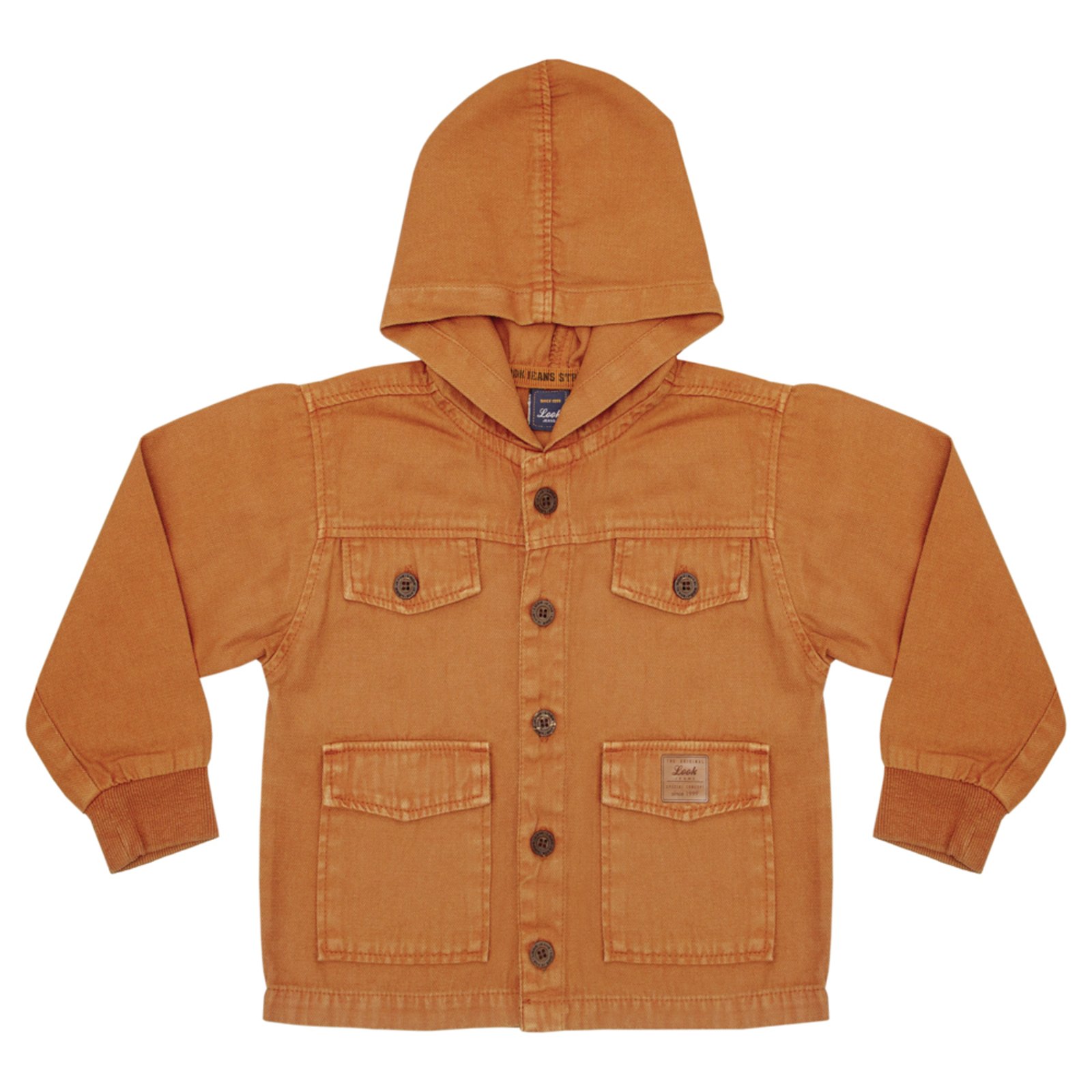 Infantil – Jaqueta Look Jeans Parka Sarja Ferrugem