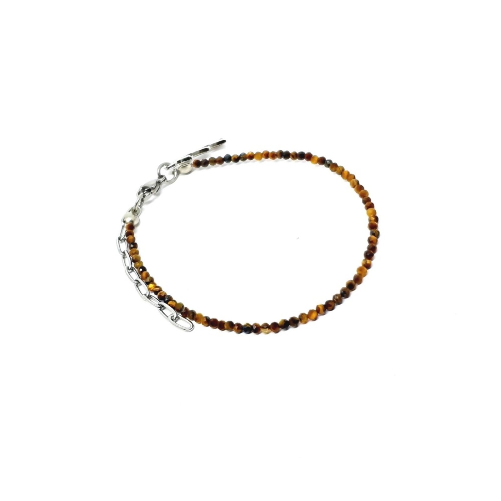 Pulseira Empóriotop de Pedras Crystal Olho de Tigre Marrom