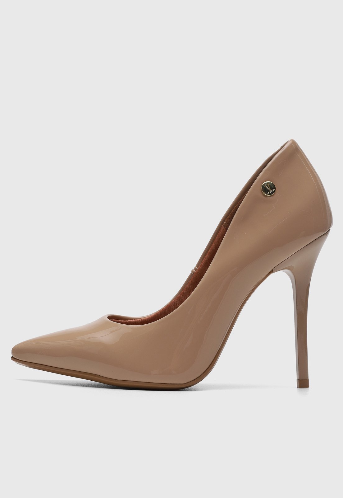 Scarpin Feminino Vizzano Salto Fino Verniz Nude