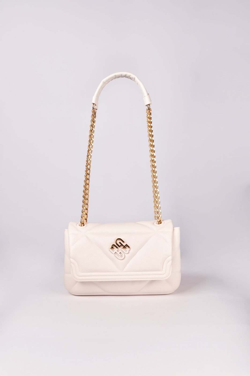 Bolsa New Suzaninha Giulia Bardo com Corrente em PVC Off White