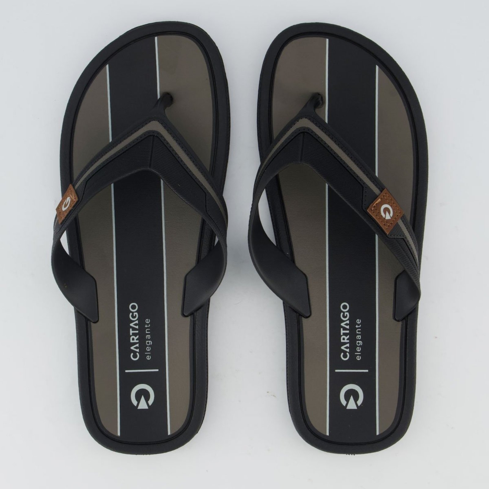 Chinelo Cartago Maiorca III Preto e Cinza