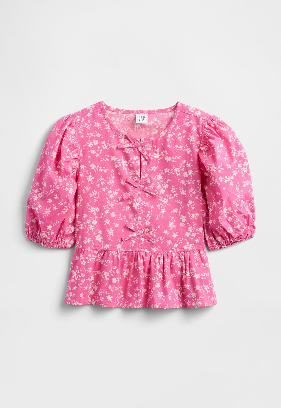 Infantil – Camisa GAP Estampada Floral Rosa