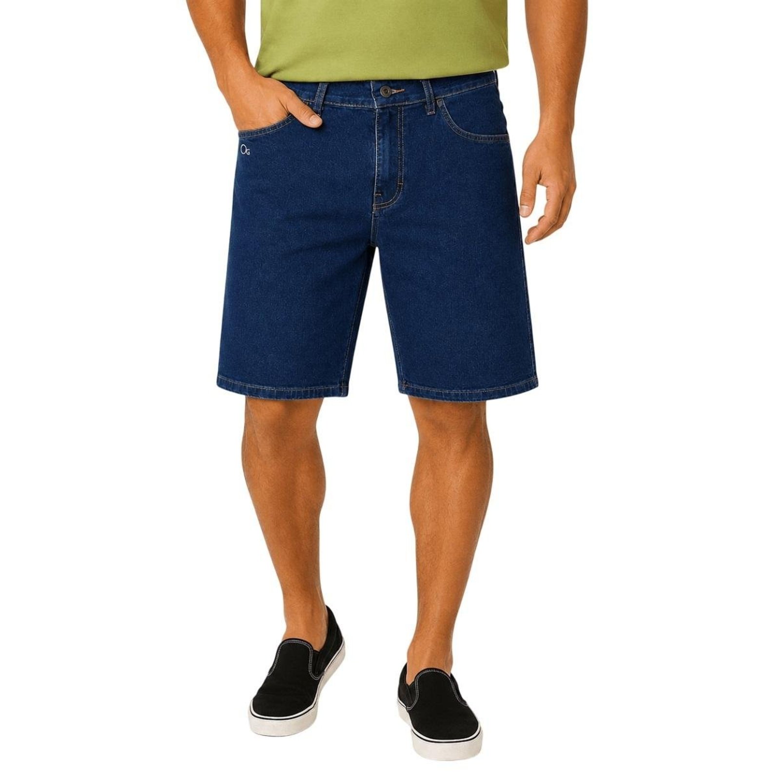 Bermuda Pedal Reto Masculina Ogochi 003543040 Jeans