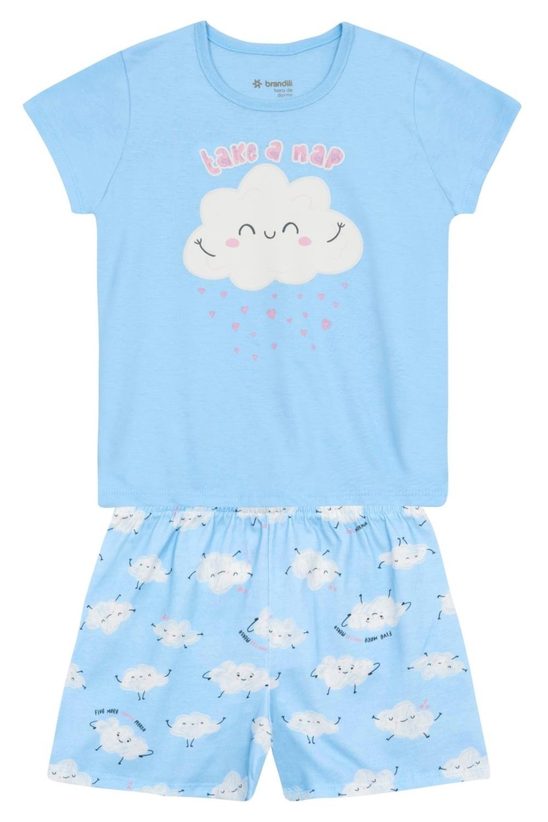 Pijama menina em meia malha Brandili