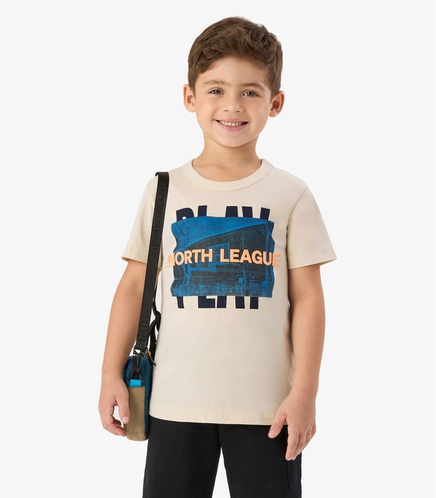 Infantil – Camiseta Meia Malha Rovi Bege