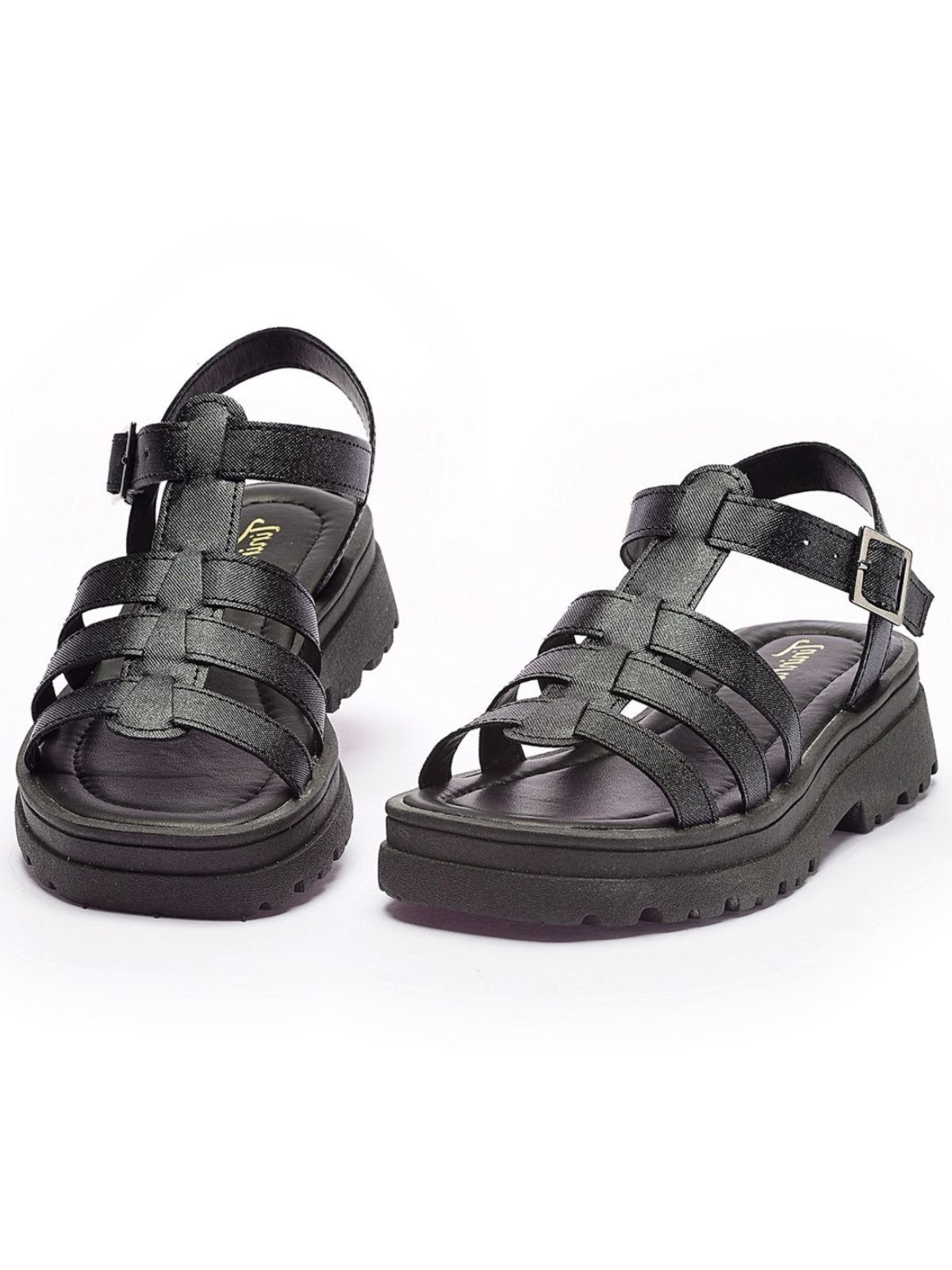 Vista 3 Infantil - Sandália Feminina Tininha Fisherman preto Tininha preto
