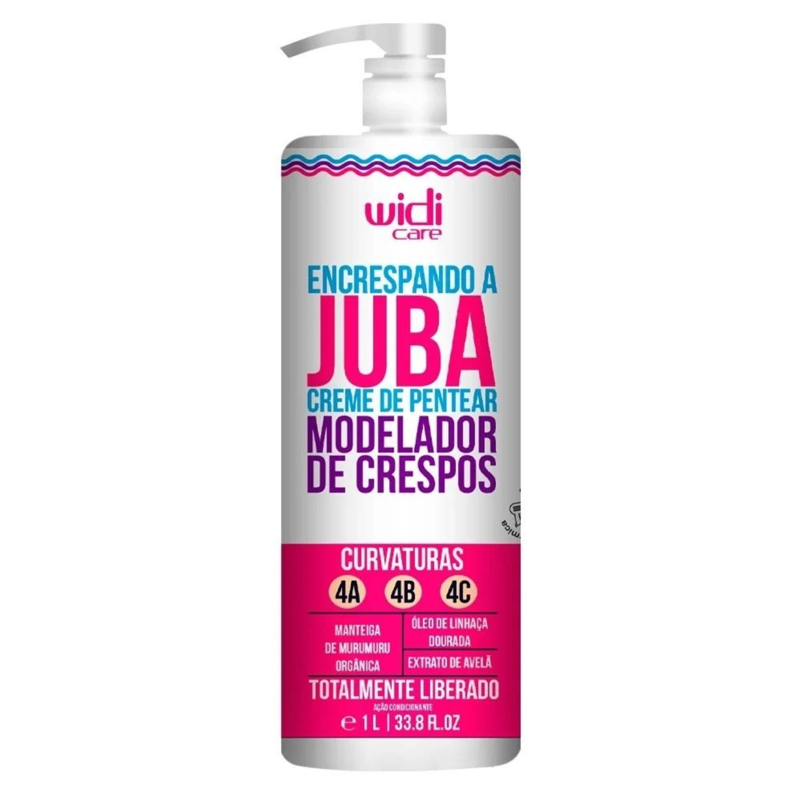 Encrespando A Juba Creme De Pentear Cachos Hidratante 1 Litro Incolor