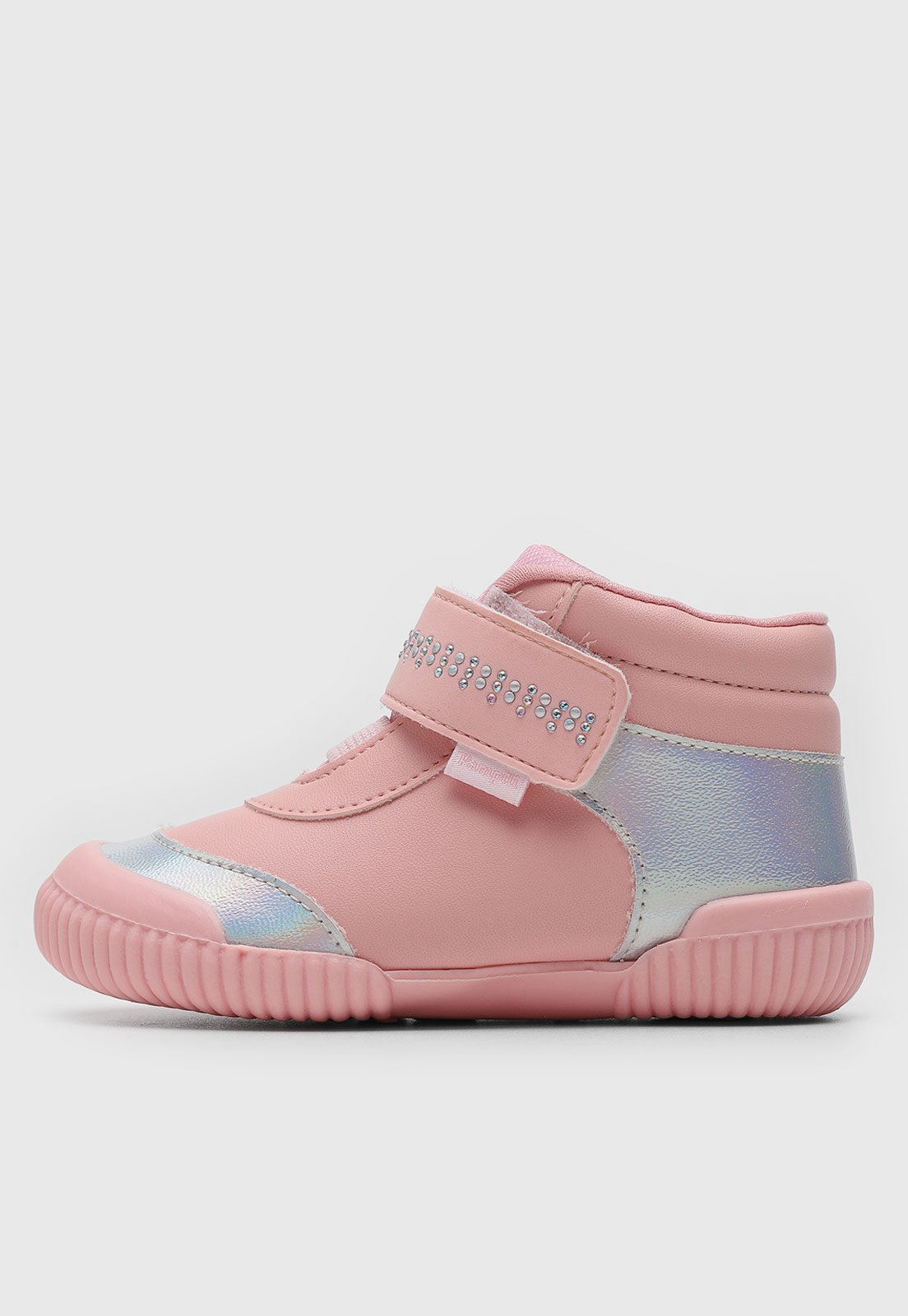 Vista 3 Infantil - Tênis Pampili Yuyu com Detalhe Metalizado rosa Pampili rosa