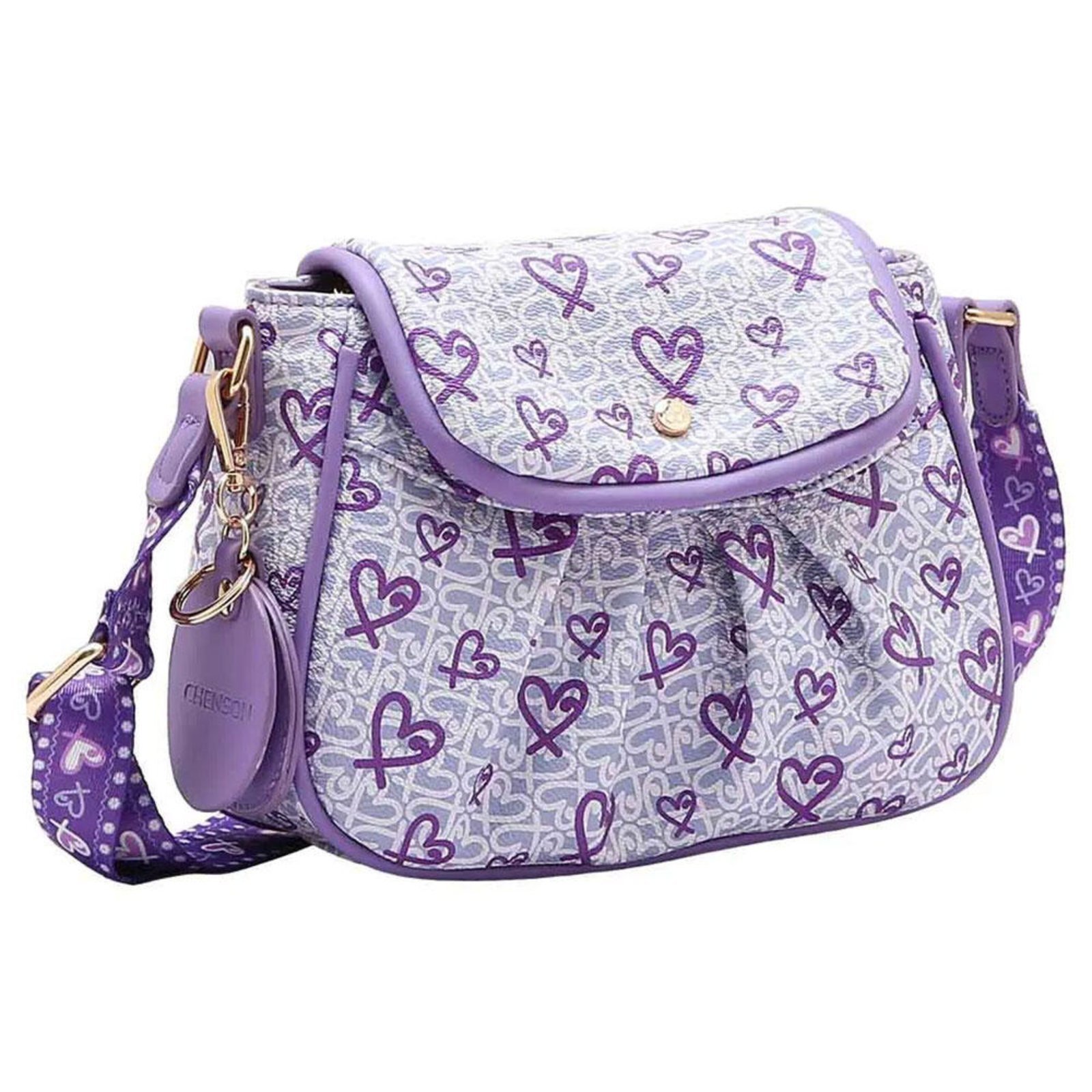 Bolsa Feminina Transversal Chenson Cg84964 1824964 Lilás