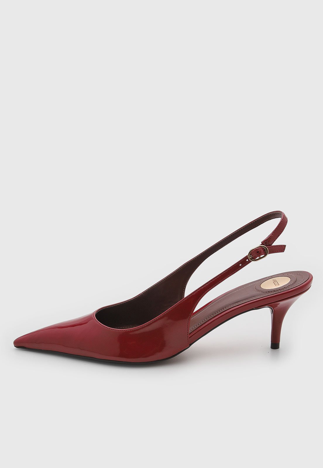 Scarpin Feminino Arezzo Salto Fino Slingback Bordô