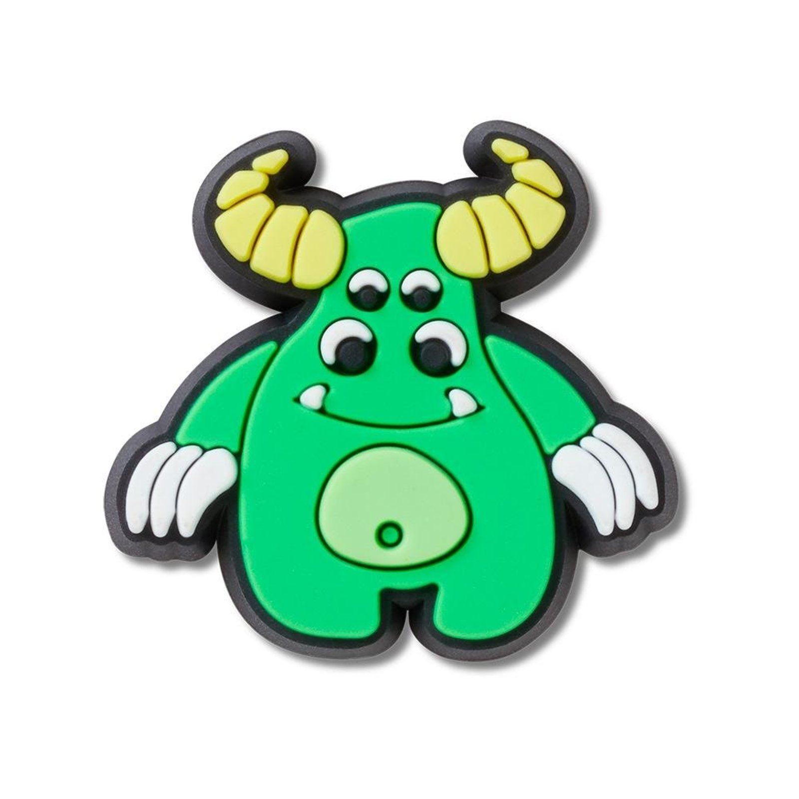 Infantil - Jibbitz™ Monstro Verde de Chifres Único Branco