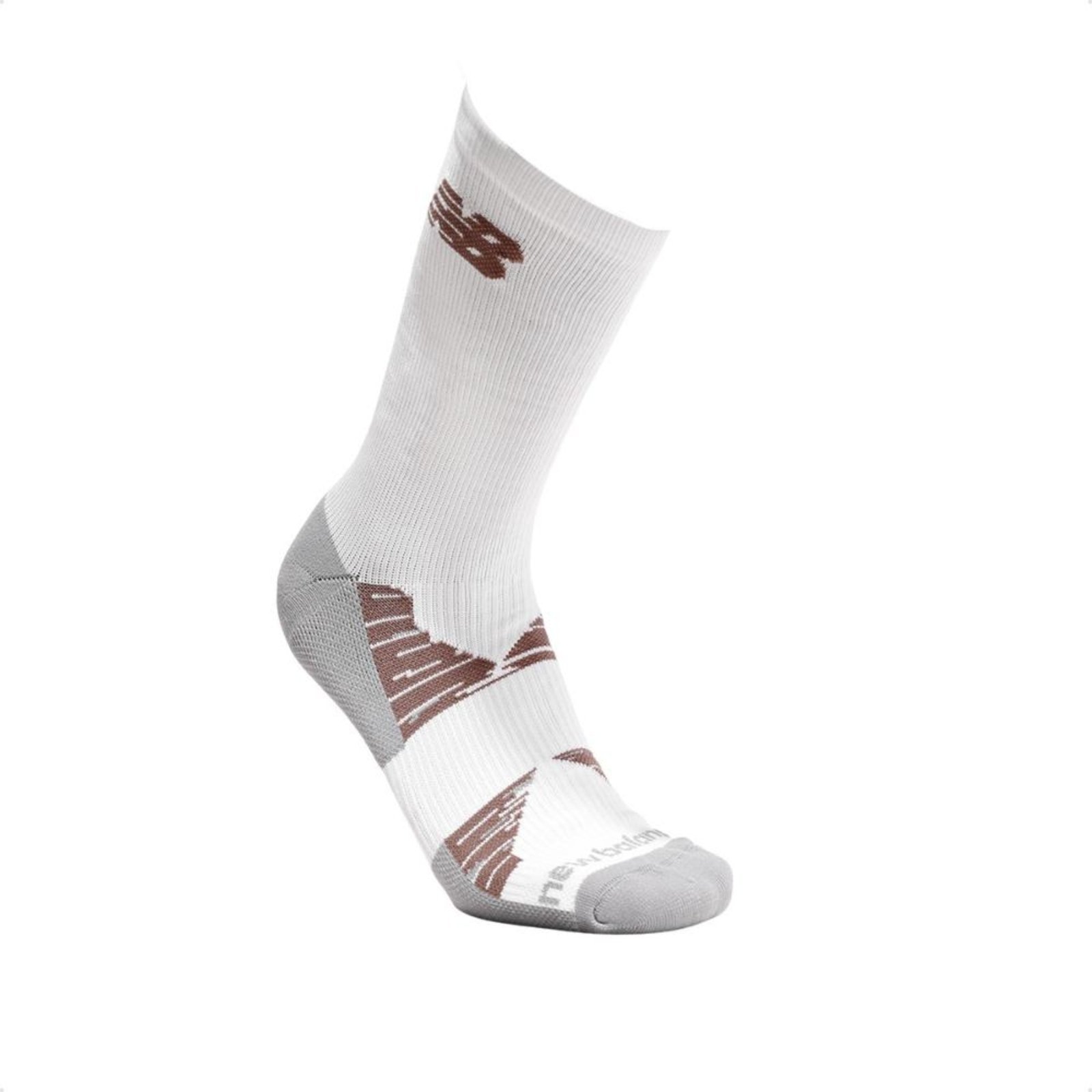 Meias New Balance Performance Run Cano Longo Masculina Branco