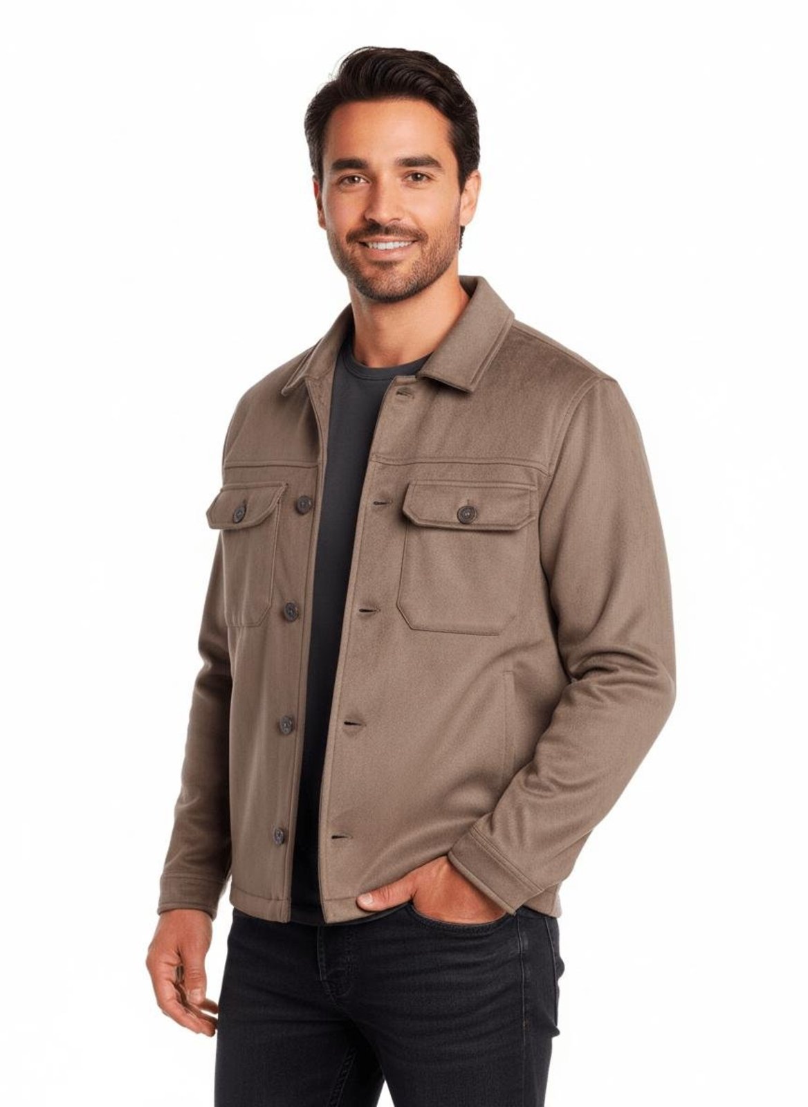 Jaqueta Suede Masculina BEGE