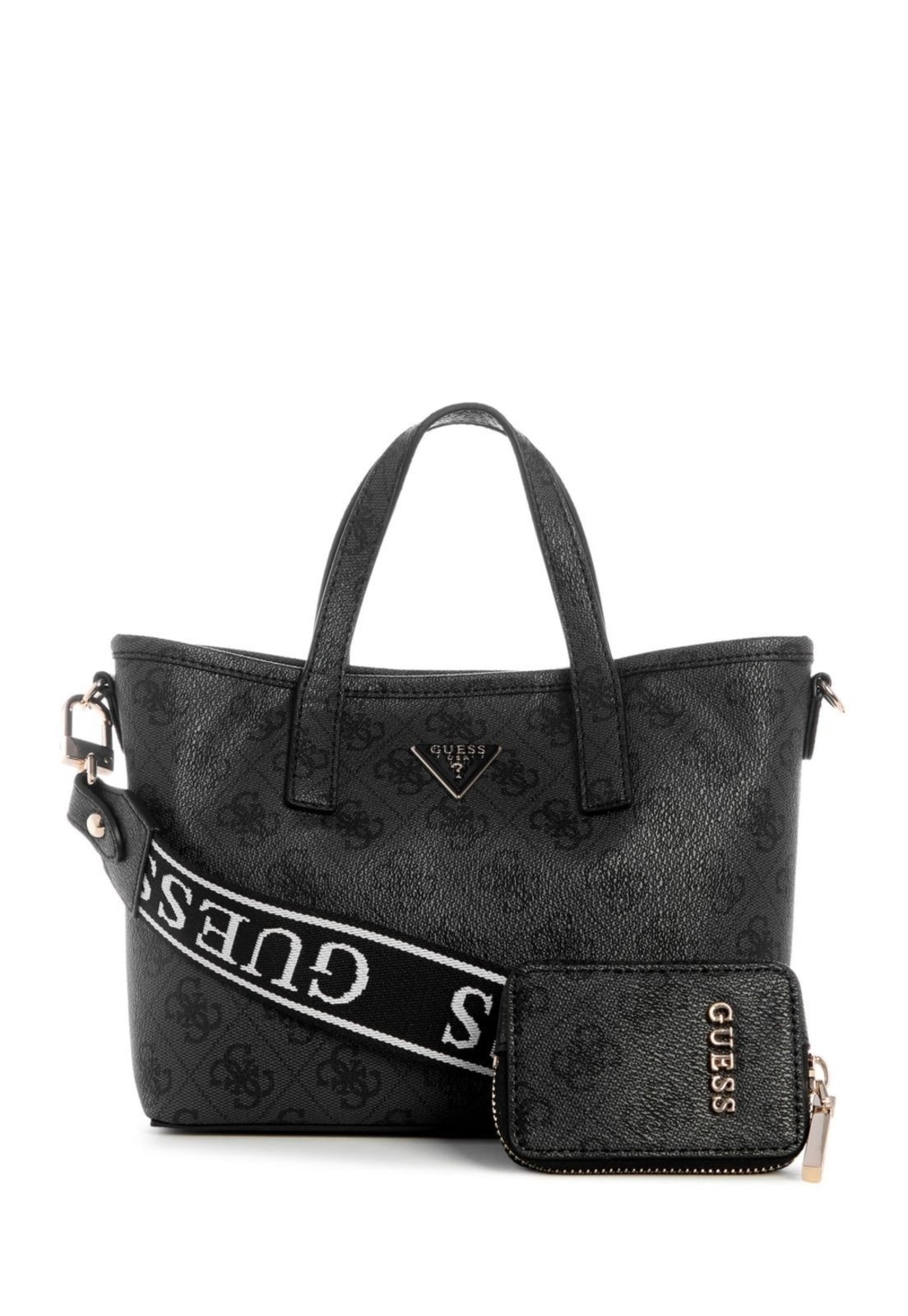 Bolsa Guess Latona Ii Mini Tote Preto