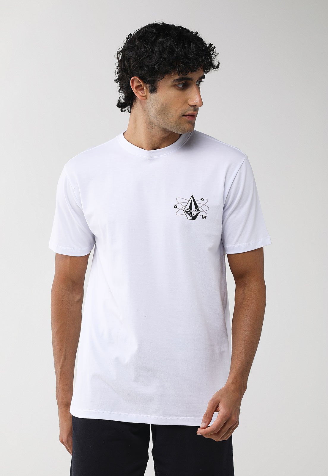 Camiseta Masculina Volcom Silk MC Multiverse Branca