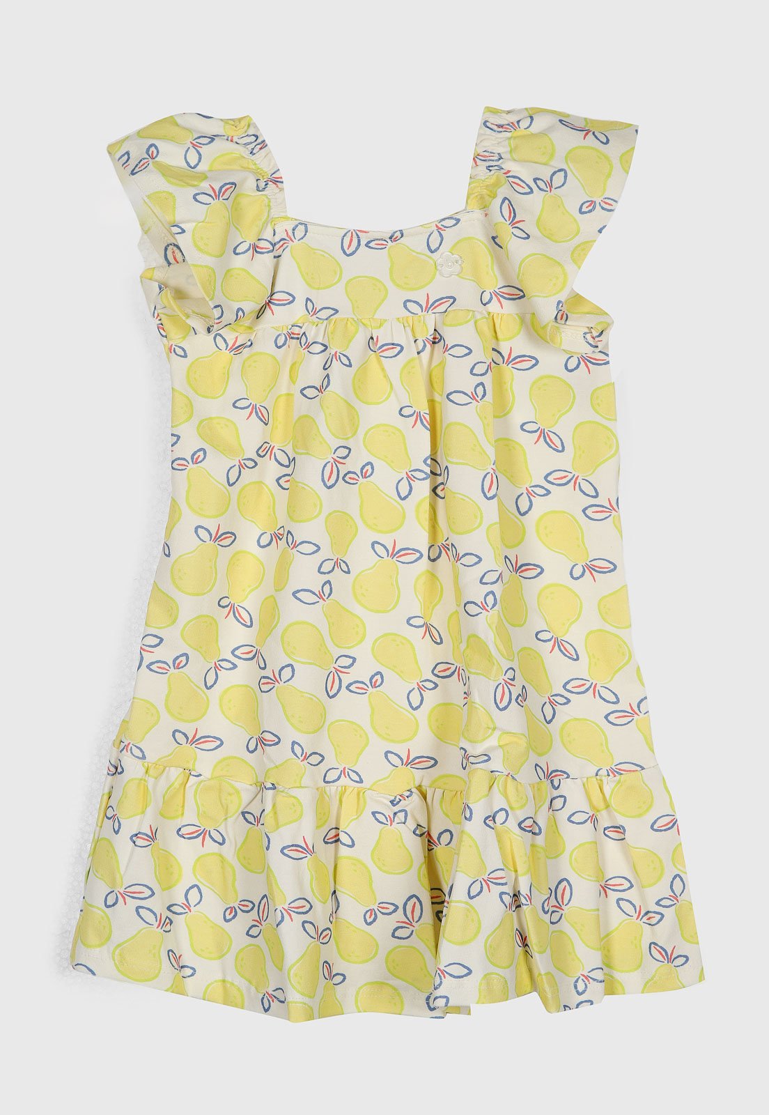 Vestido Brandili Estampa de Limões Off-White