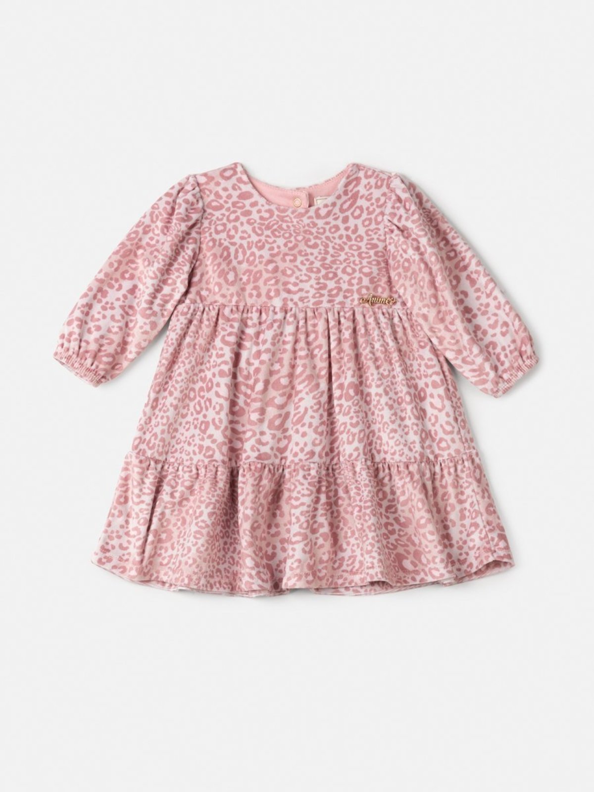 Infantil - Vestido Rosa Animal Print