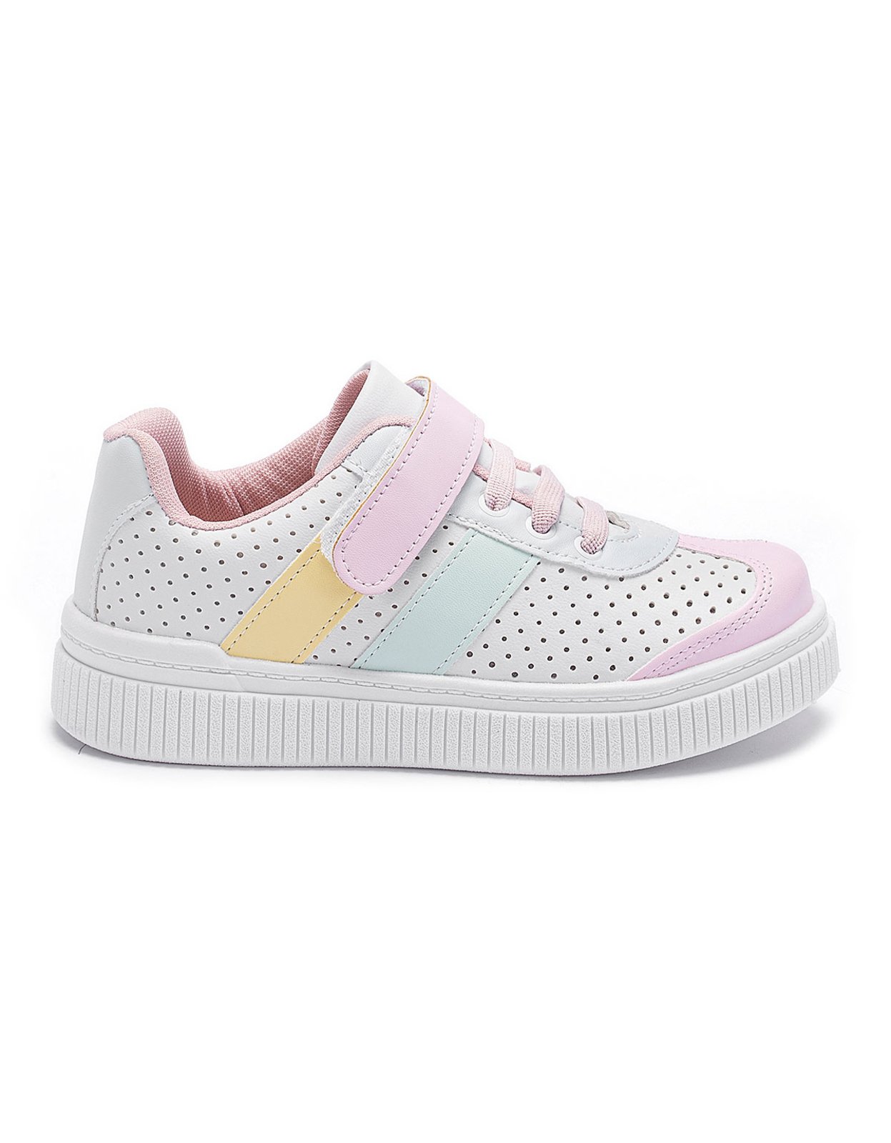 Infantil – Tênis Menina Tininha Juvenil Feminino Colorido Moda Escolar Branco