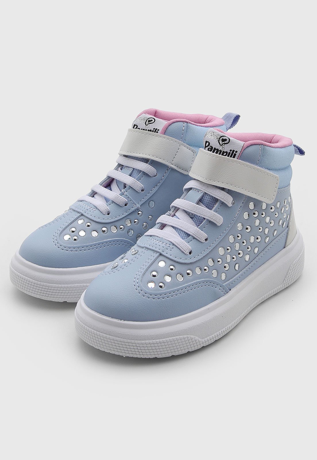 Infantil - Tênis Pampili Detalhes Brilhantes Azul