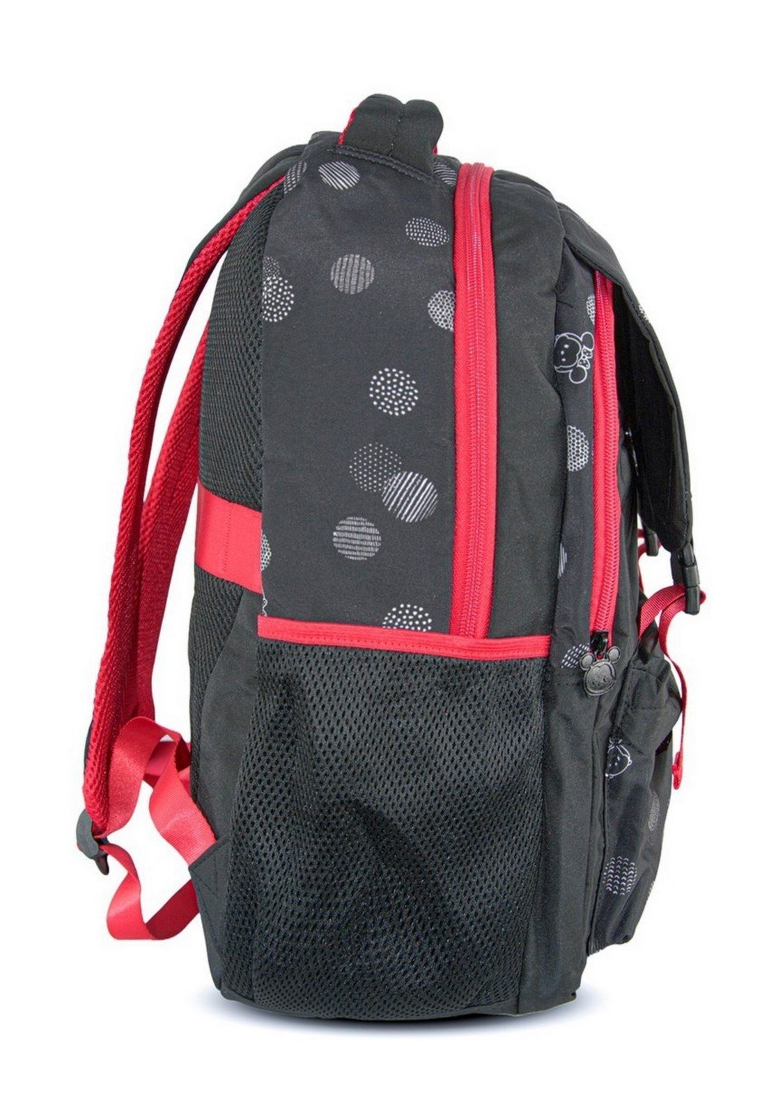 Vista 3 Infantil - Mochila Escolar Mickey Mouse Disney Feminina Reforçada preto/vermelho Disney preto/vermelho