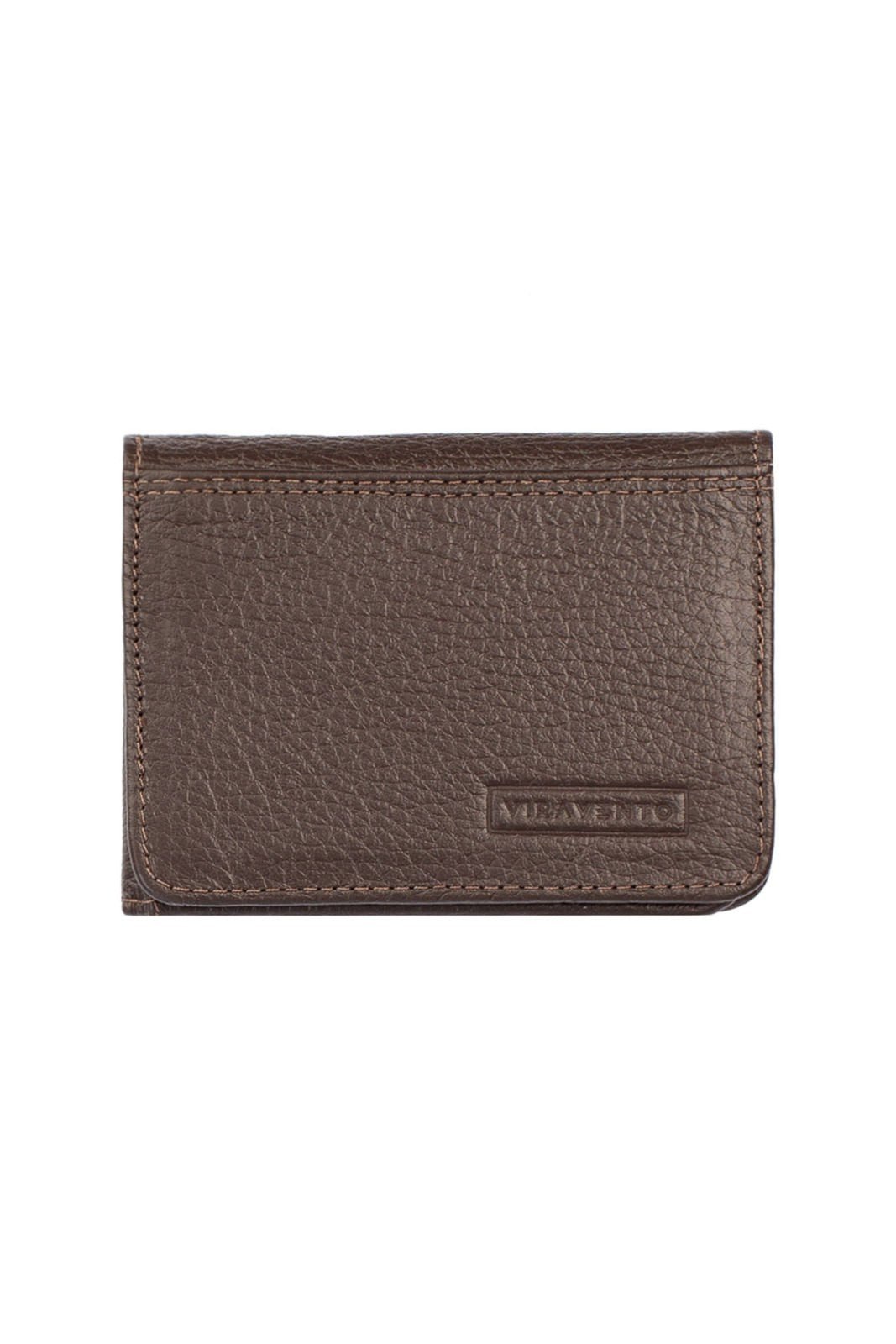 Carteira masculina em couro floater Fred 8,5x11cm - Café