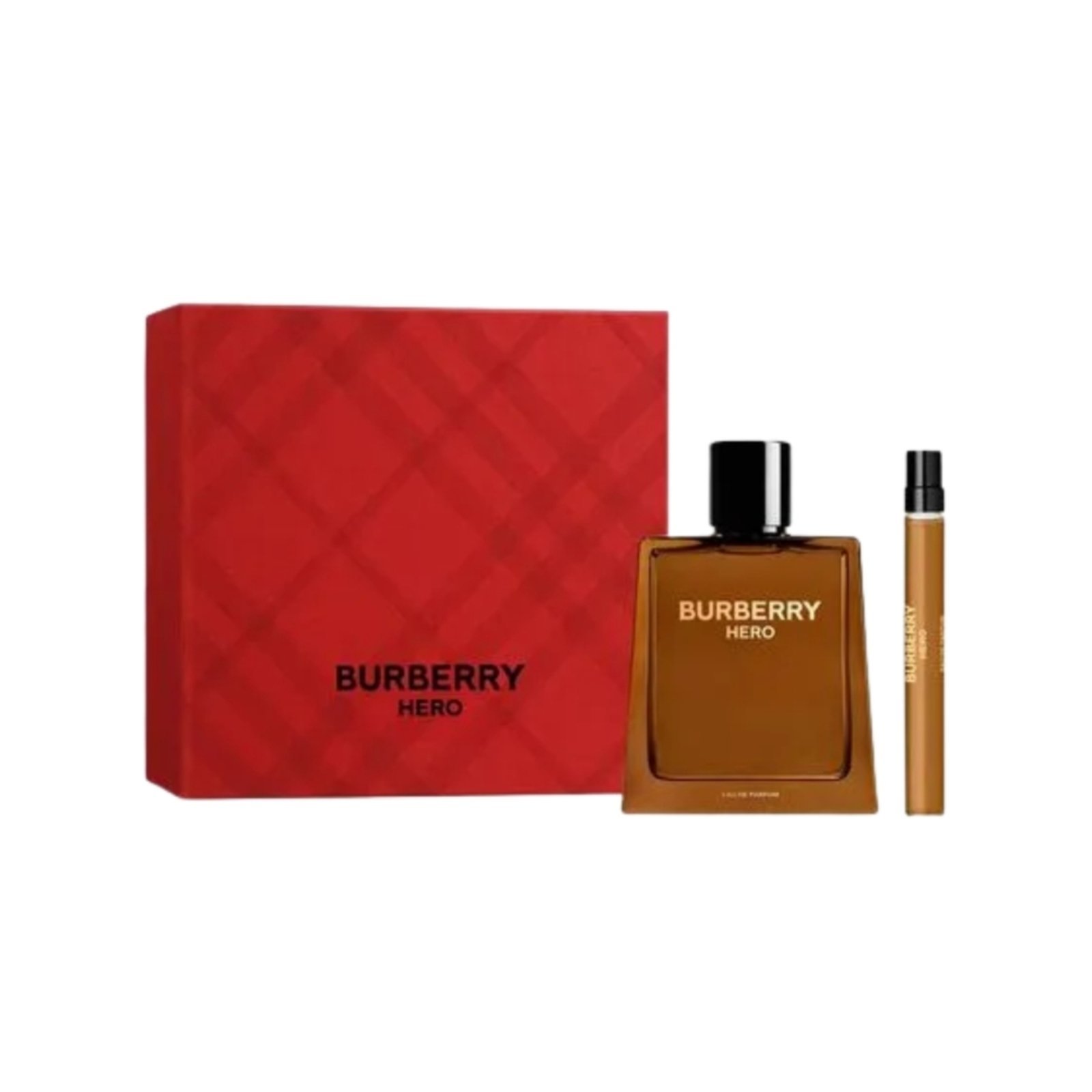 Vista 3 Kit Perfume Burberry Hero Eau de Parfum 100ml + Travel Size 10ml Masculino marrom Burberry marrom