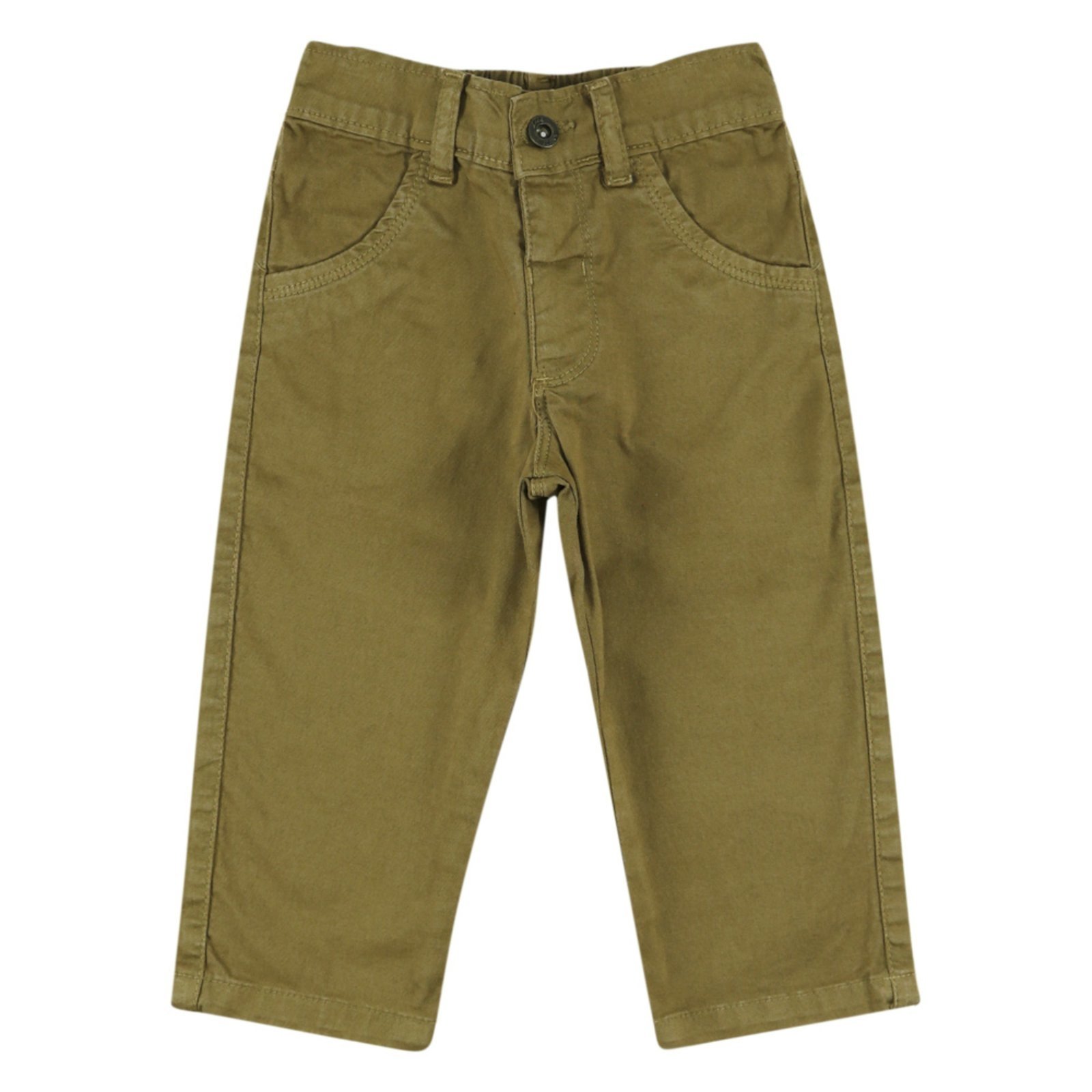 Vista 2 Infantil - Calça Look Jeans Sarja Caqui cáqui caqui Look Jeans cáqui caqui