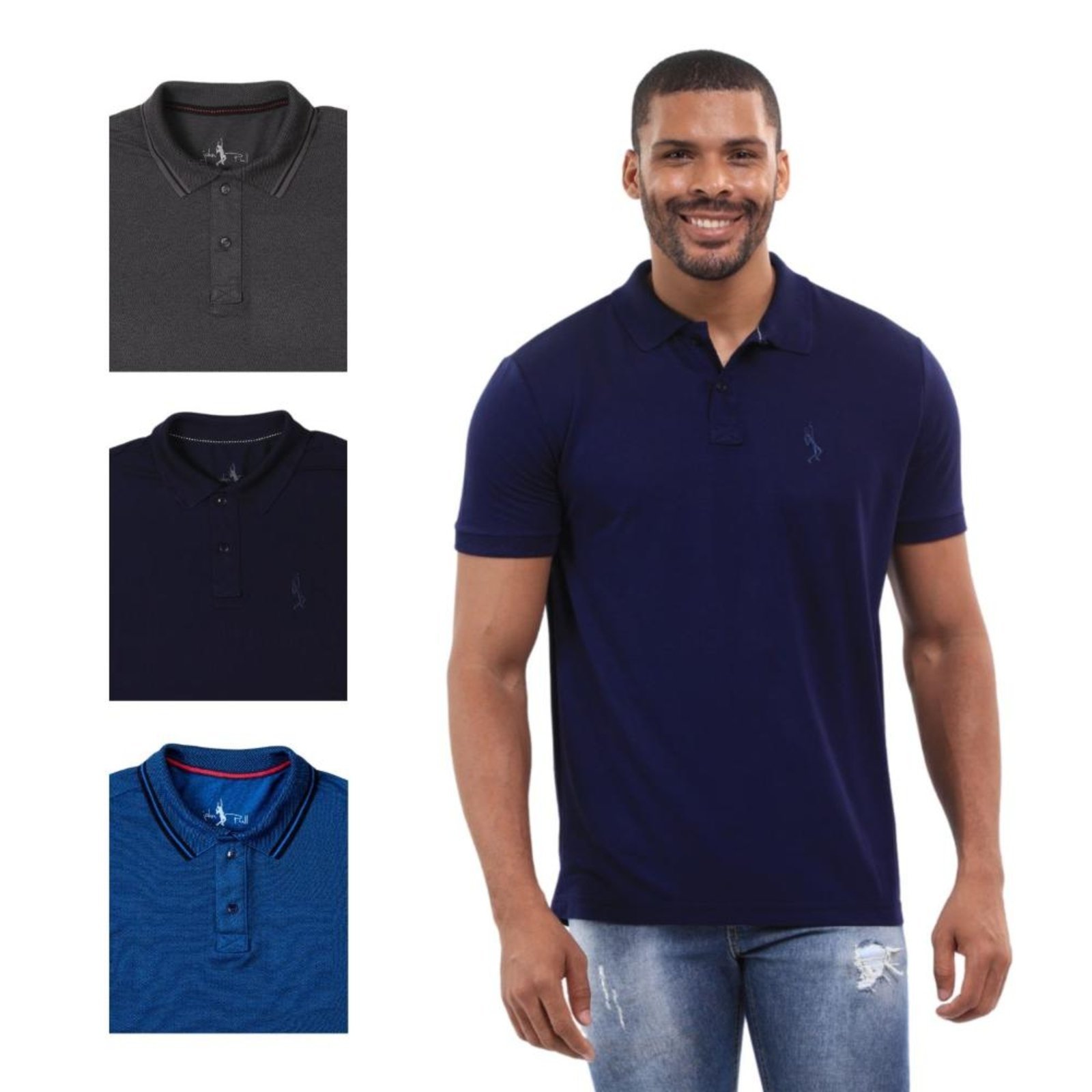 Kit 4 Camisa Polo Masculina Elegante Dia a Dia Piquet