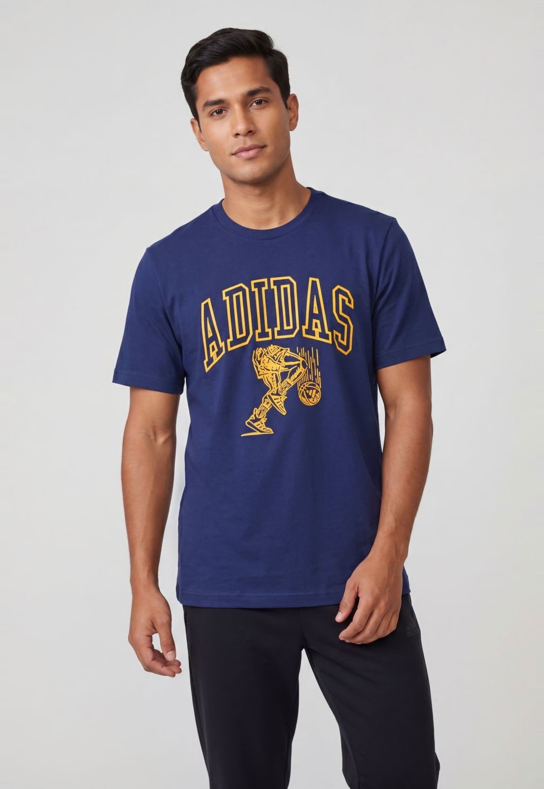 Camiseta Masculina adidas Originals Estampa Gráfica Azul Marinho