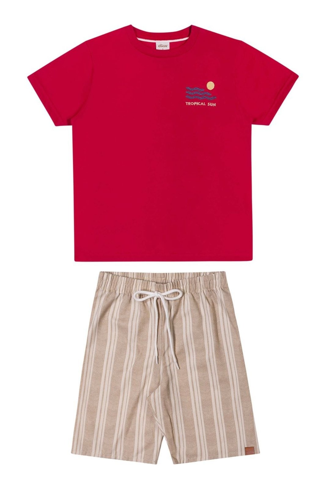 Infantil - Conjunto Menino Tropical Sun Elian Vermelho