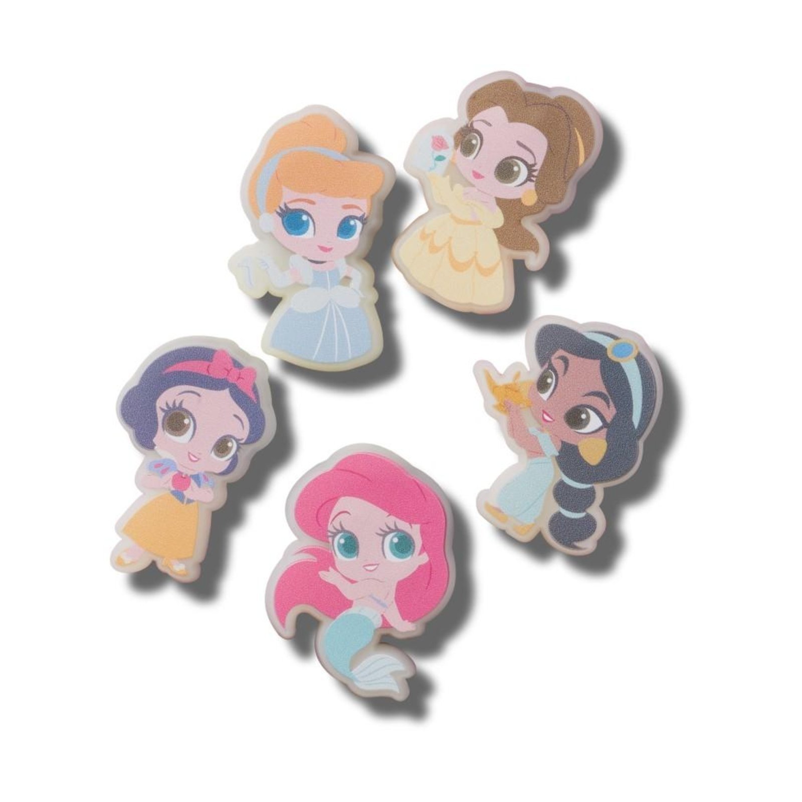 Vista 2 Infantil - Jibbitz™ Disney Princesas Pack com 5 Peças Crocs branco