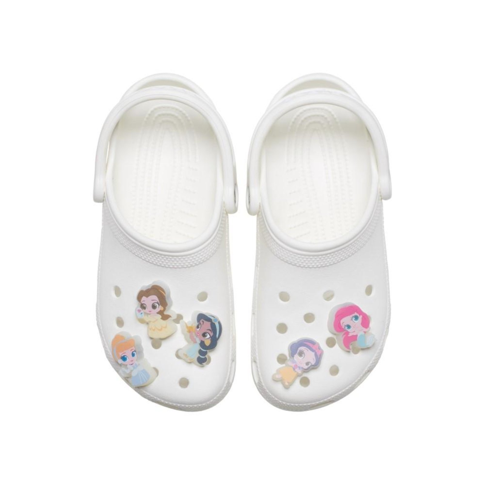 Vista 3 Infantil - Jibbitz™ Disney Princesas Pack com 5 Peças Crocs branco