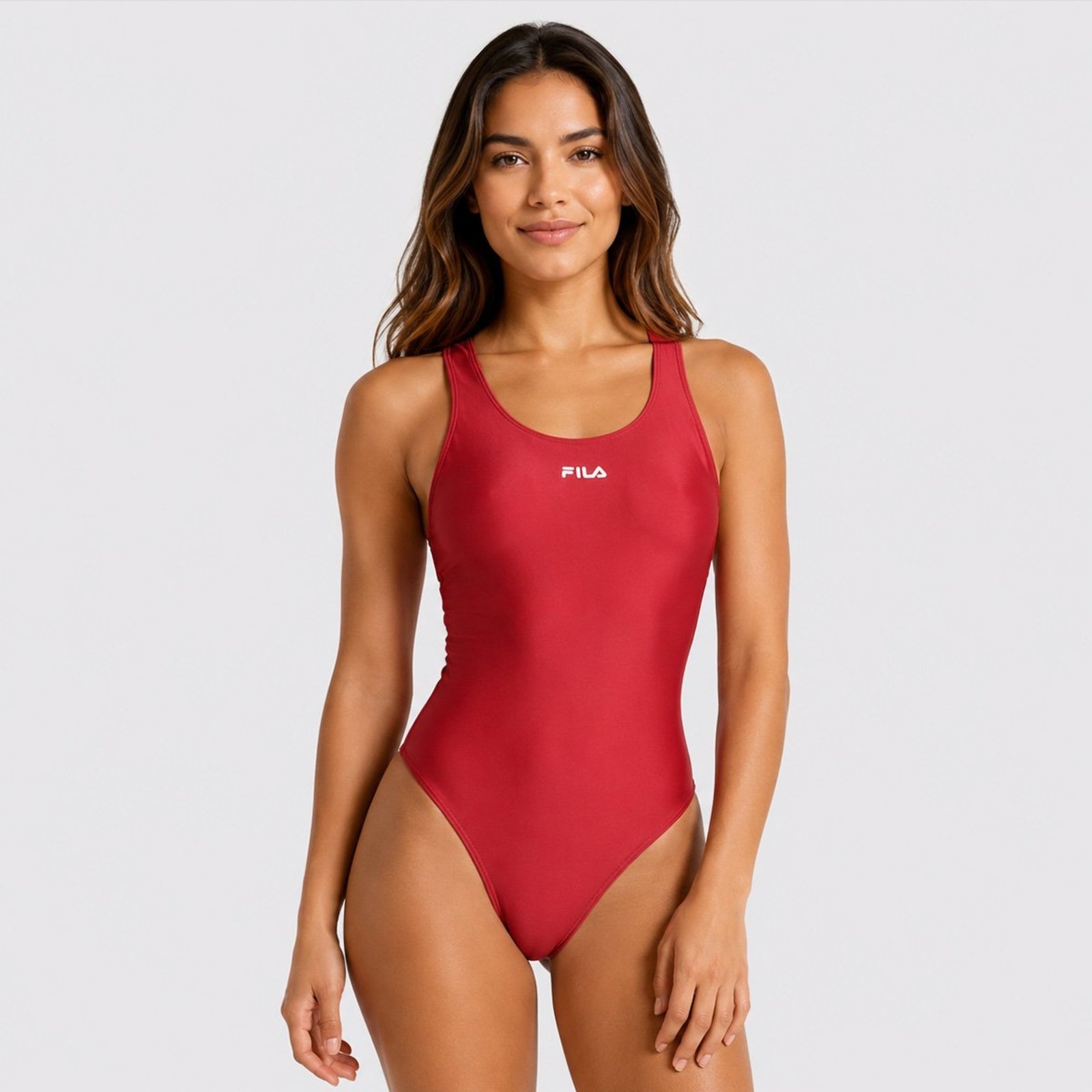 Maiô Fila Tri Logo II Feminino Vermelho