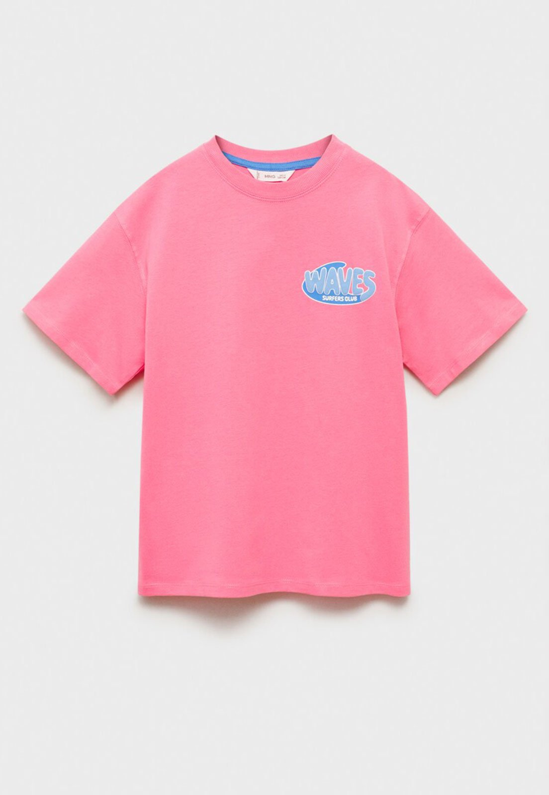 Infantil – Camiseta Mango Waves Surfers Club Rosa