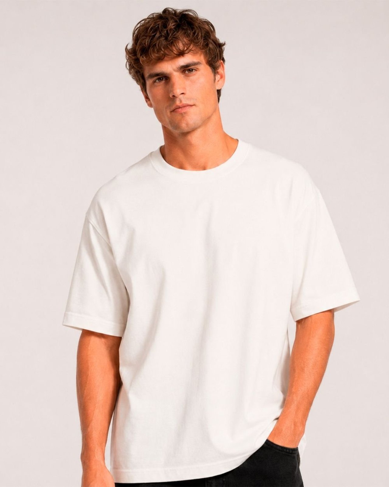 Camiseta Masculina Oversize Branco Consciência