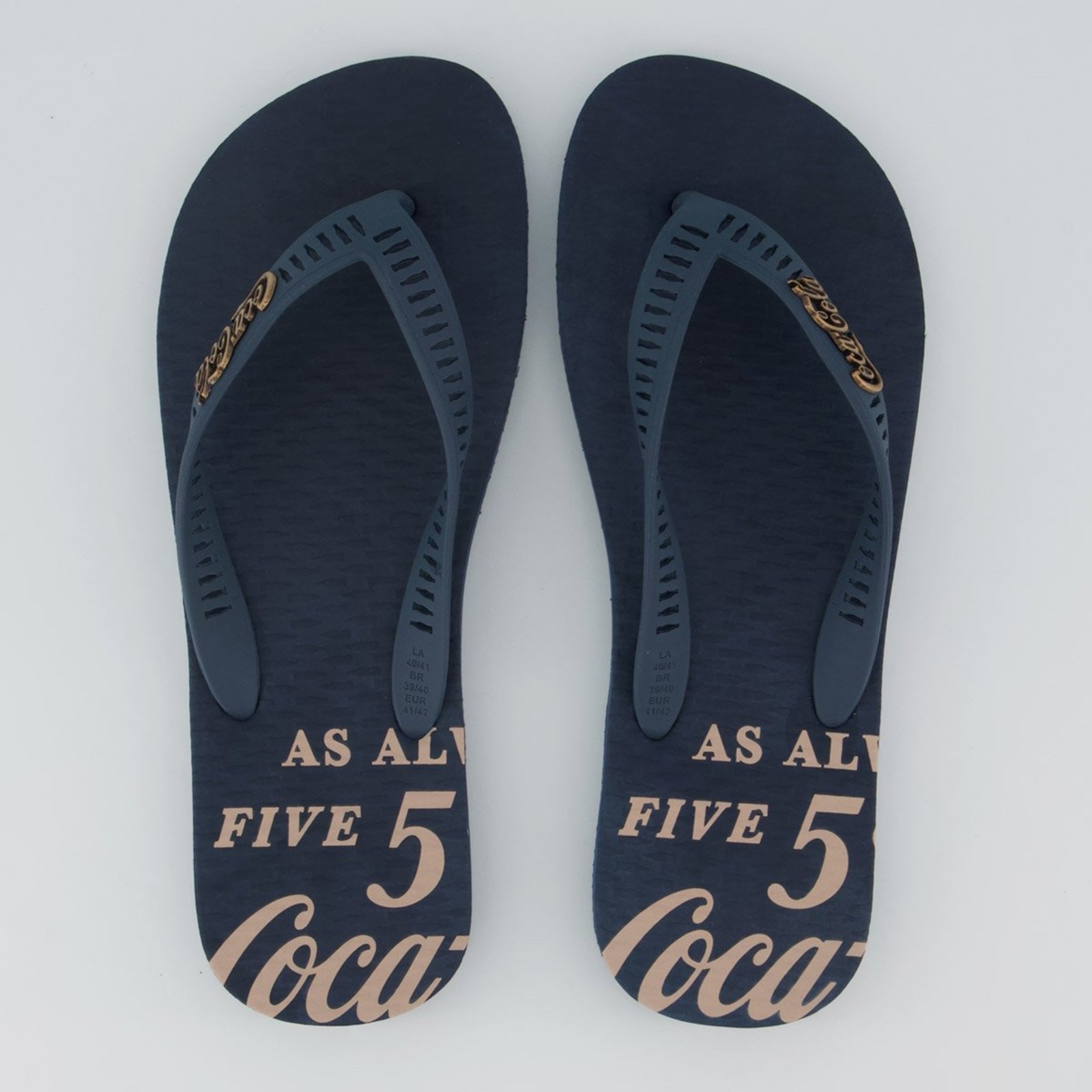 Chinelo Coca Cola Always Azul Marinho