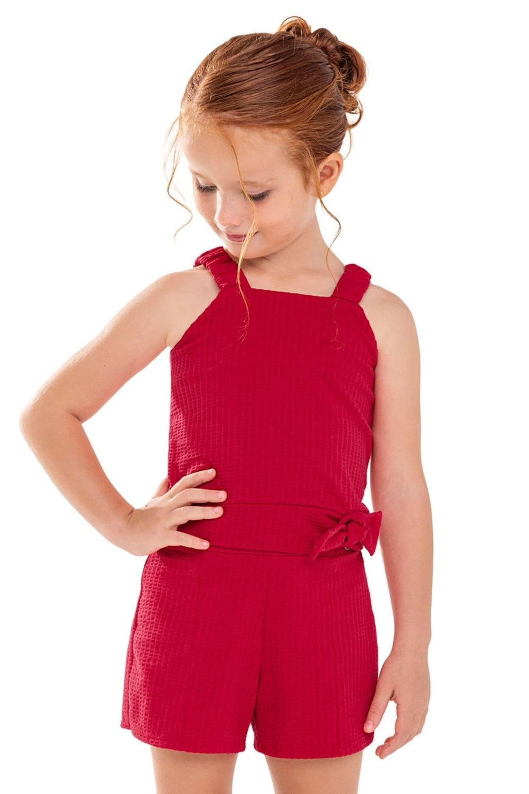 Infantil - Conjunto Menina Textura Laço Colorittá Vermelho