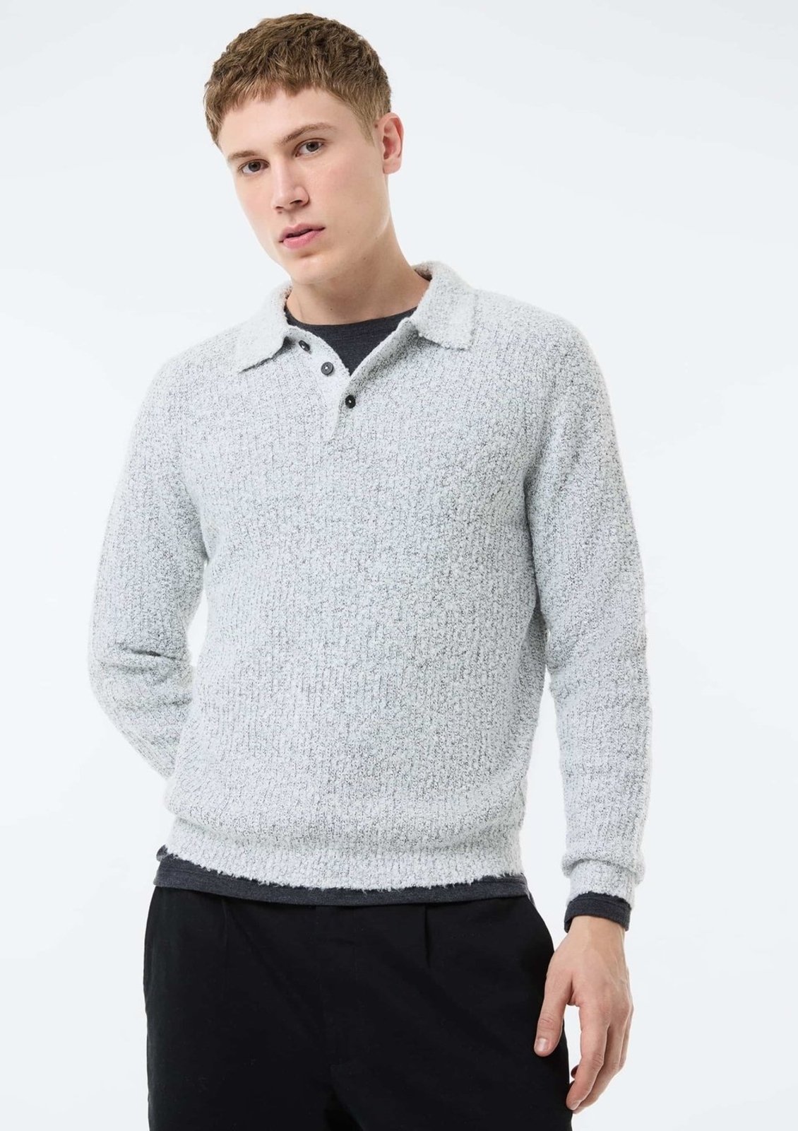 Blusão Polo Masculino Em Tricô Hering