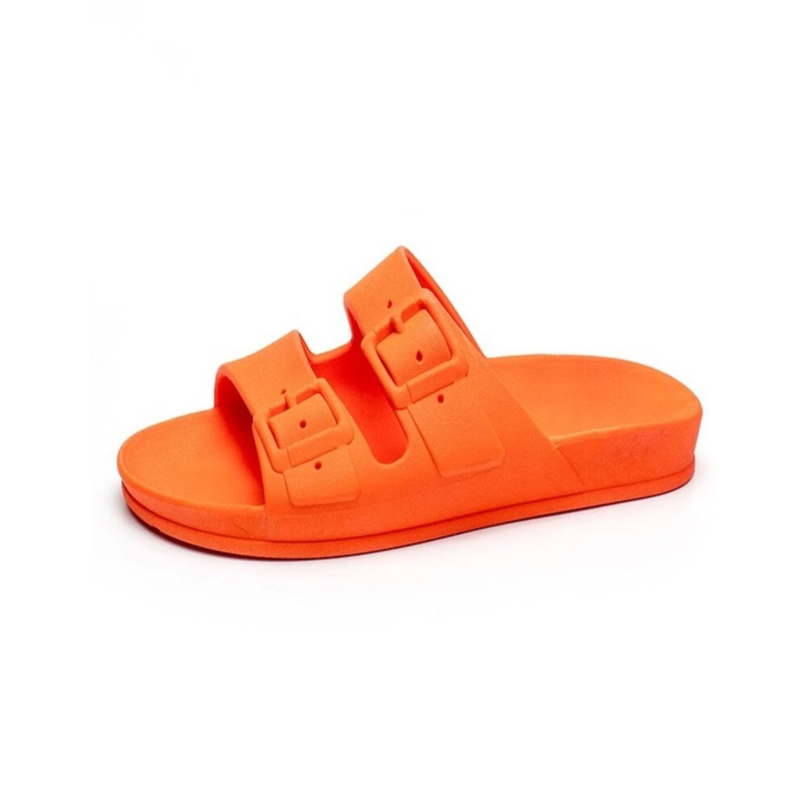 Chinelo Papete Sandália Feminina Mr Try Shoes Slide Rasteira Confortável Leve Laranja