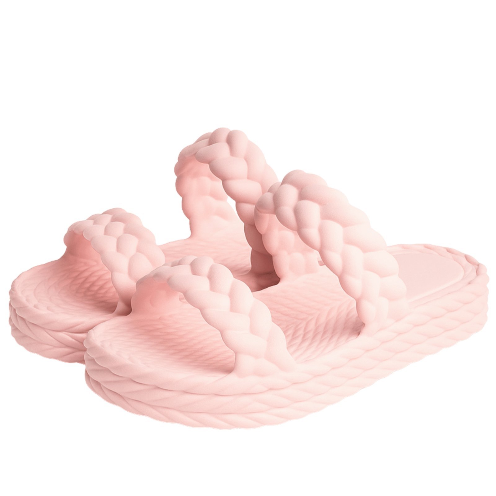 Chinelo Feminino Anna Andrade Plataforma Flat Slide Casual Sandália Leve Tendência Rosa Claro
