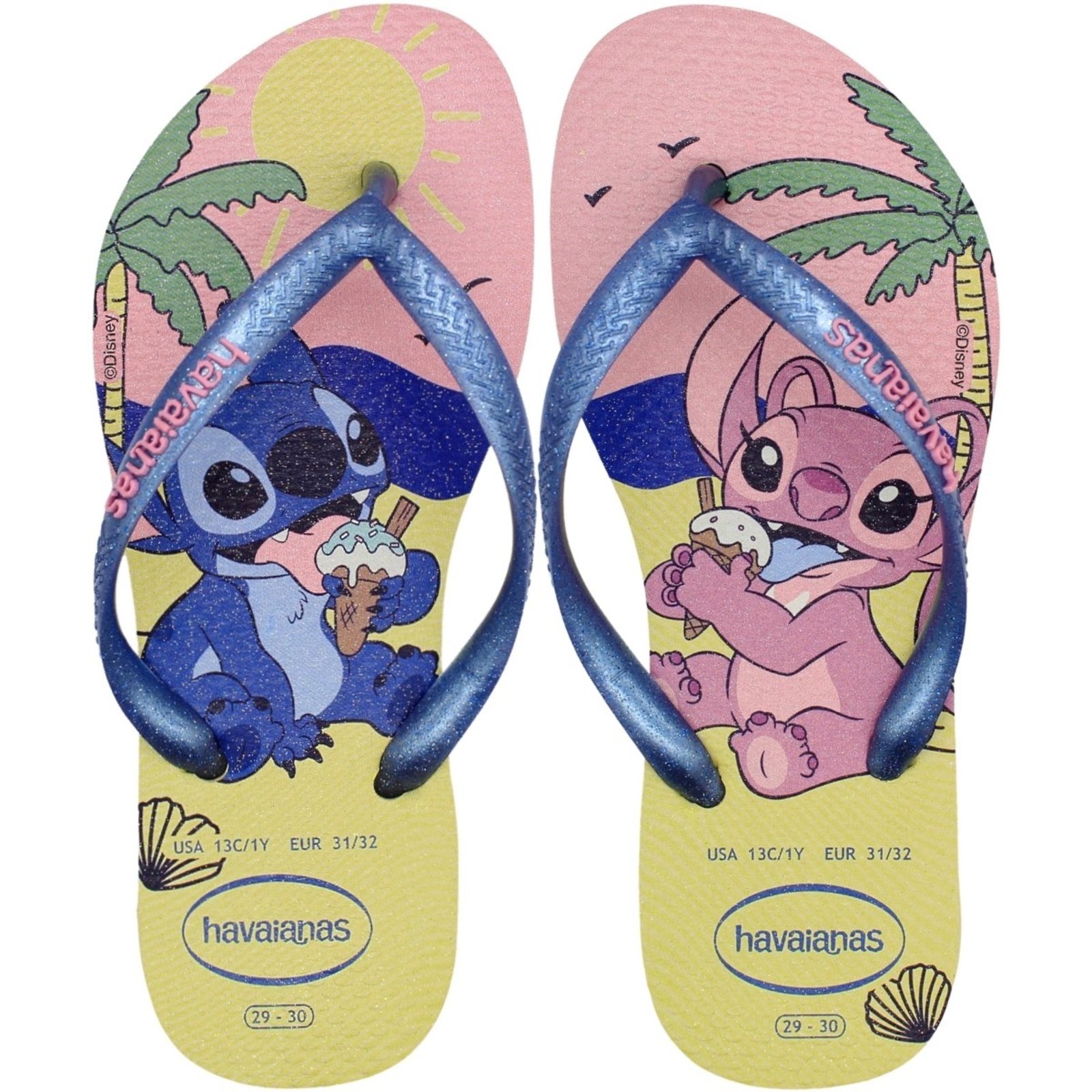 Infantil - Chinelo de Dedo Havaianas Slim Disney Stitch Menina