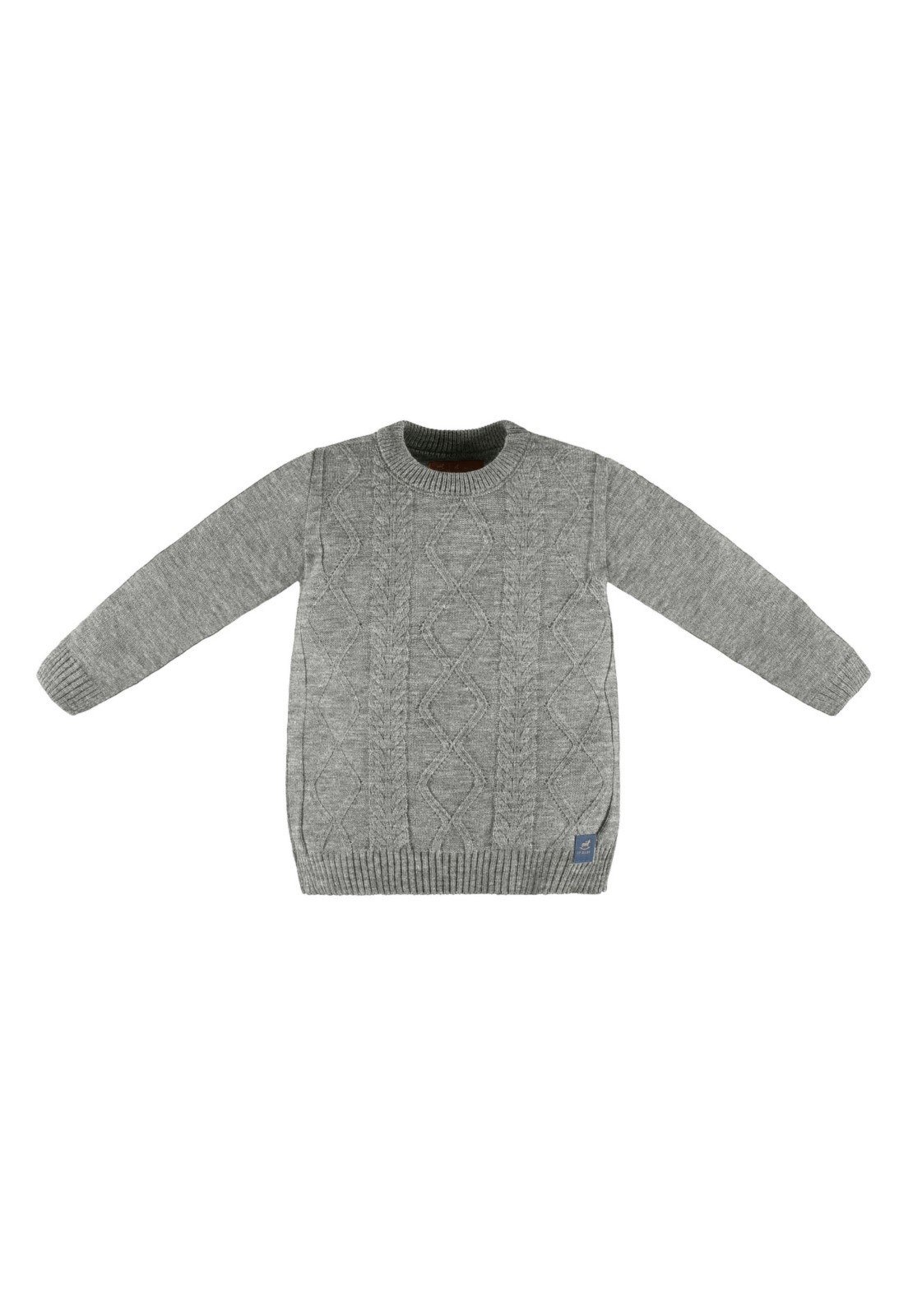 Infantil - Blusão Masculino em Tricot Up Baby Cinza