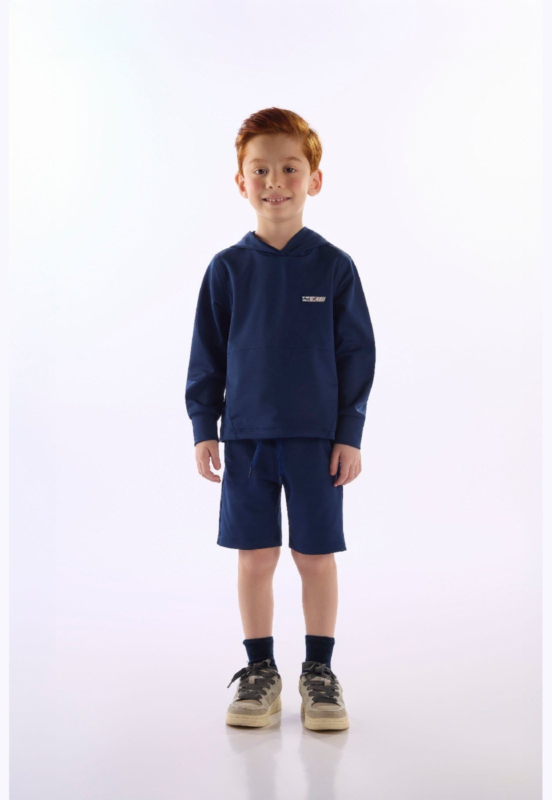 Infantil - Conjunto Blusão Bermuda Up Baby Bege
