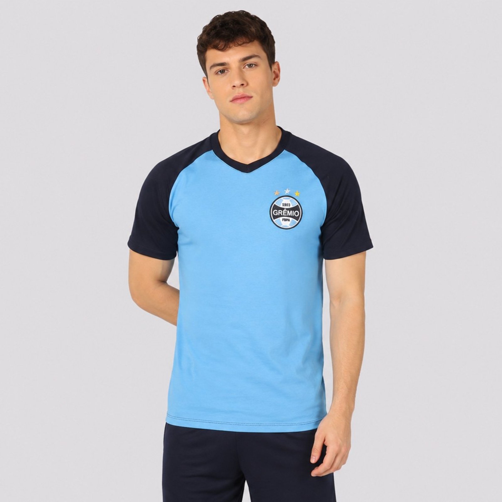 Camisa Grêmio Celeste Azul e Preta